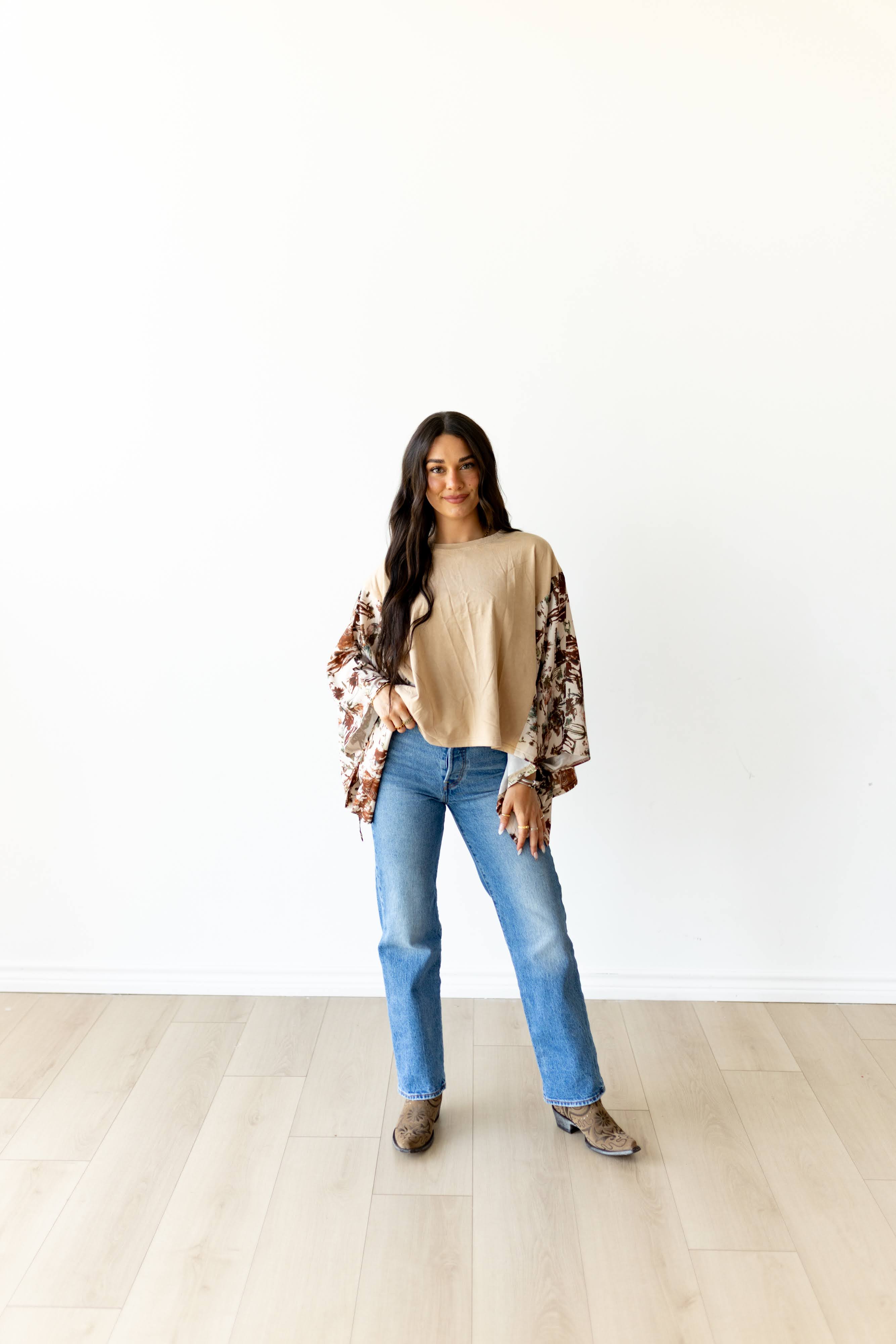 JD102 SLEEVED TEE - COWBOY