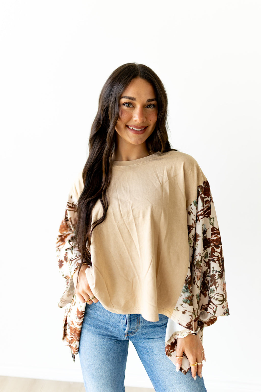 JD102 SLEEVED TEE - COWBOY