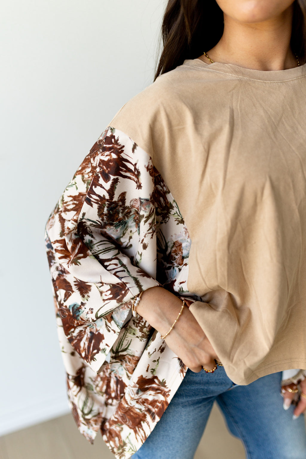 JD102 SLEEVED TEE - COWBOY