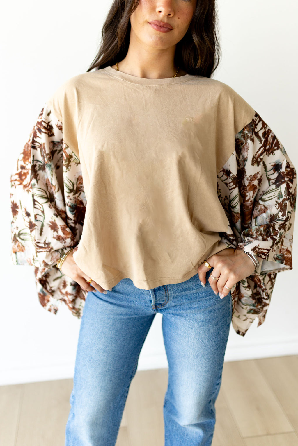 JD102 SLEEVED TEE - COWBOY