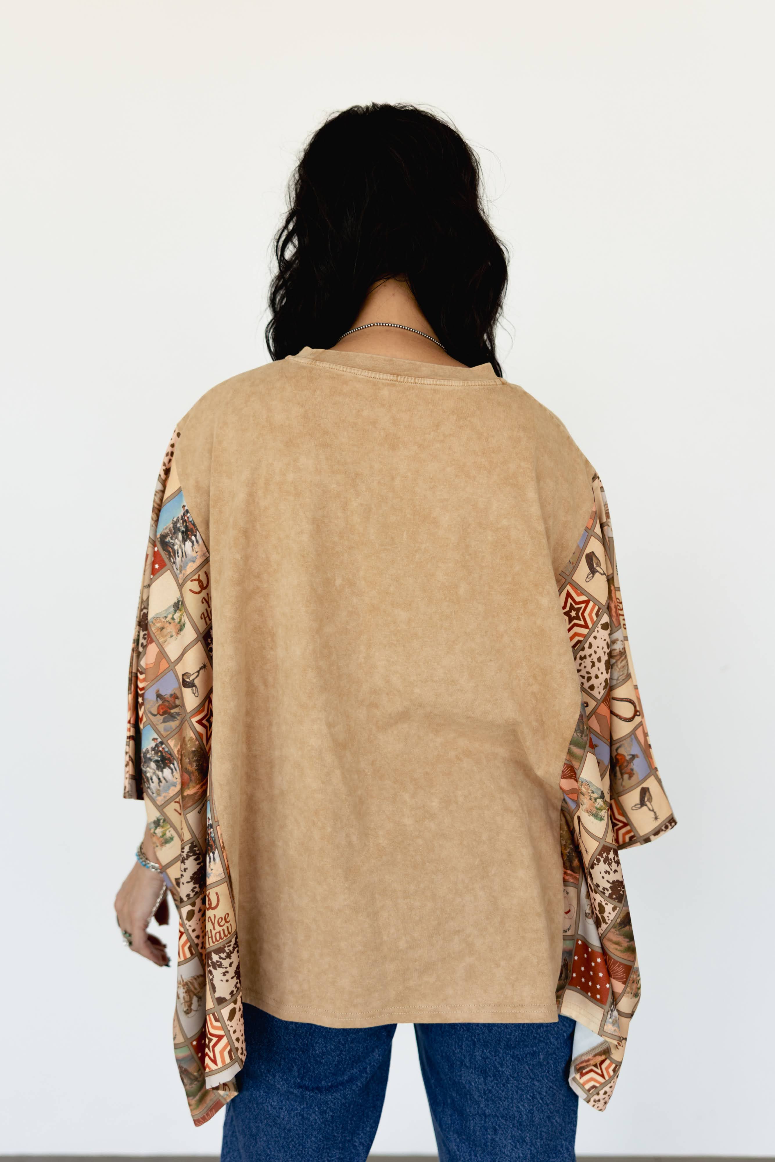 JD108 PONCHO- STAR COWBOY (ONE SIZE)