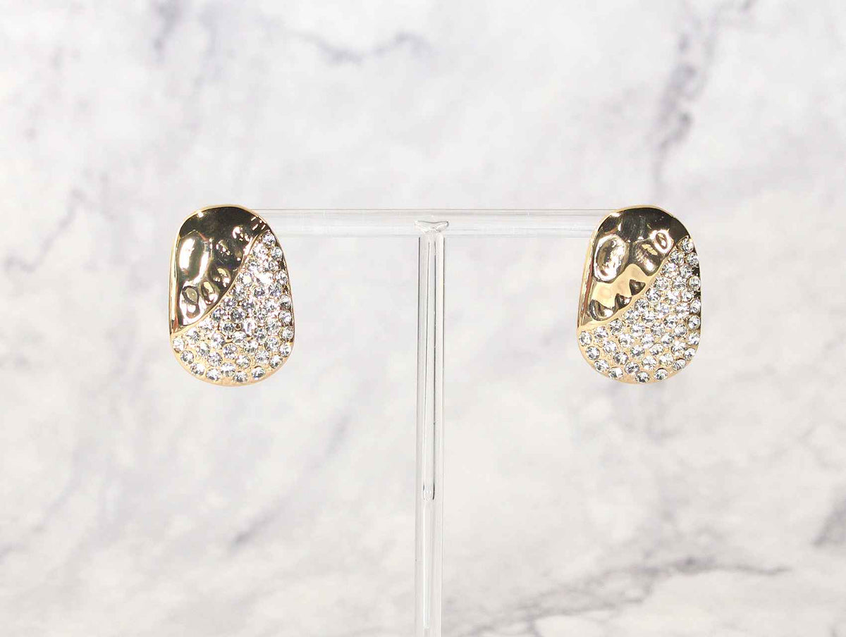 1717 R3-53 Gold Statement Stud Earrings