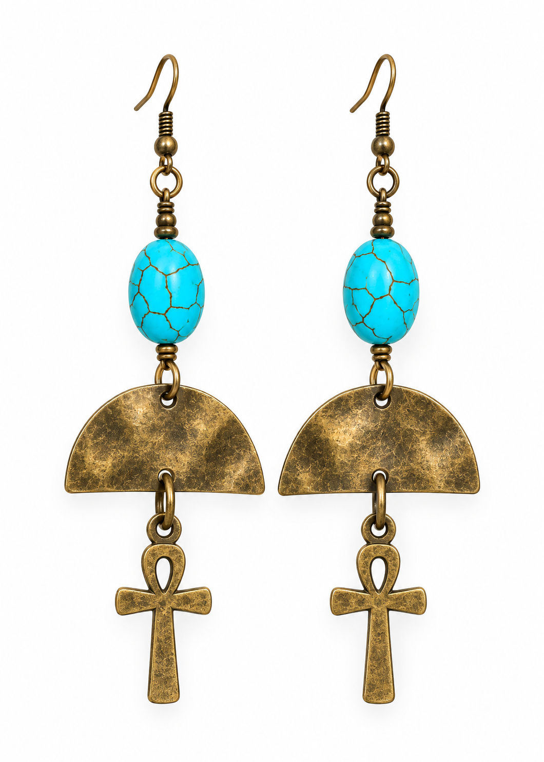122178 R3-96 TURQUOISE OVAL CROSS ER