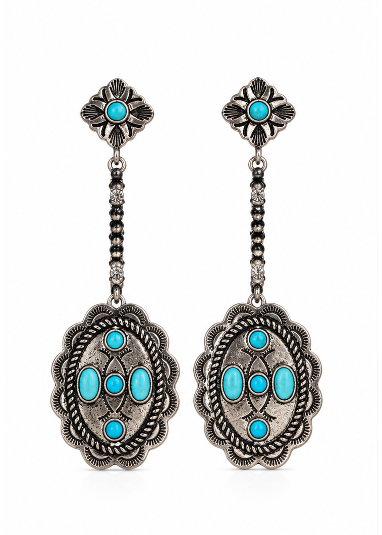 0696 R3-36  SILVER TONE FLORAL STUD ER